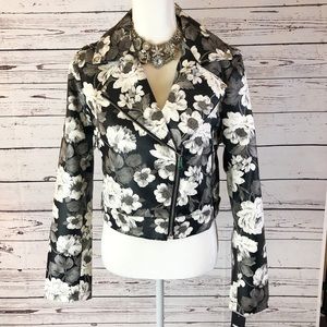 Sam Edelman Floral Moto Jacket